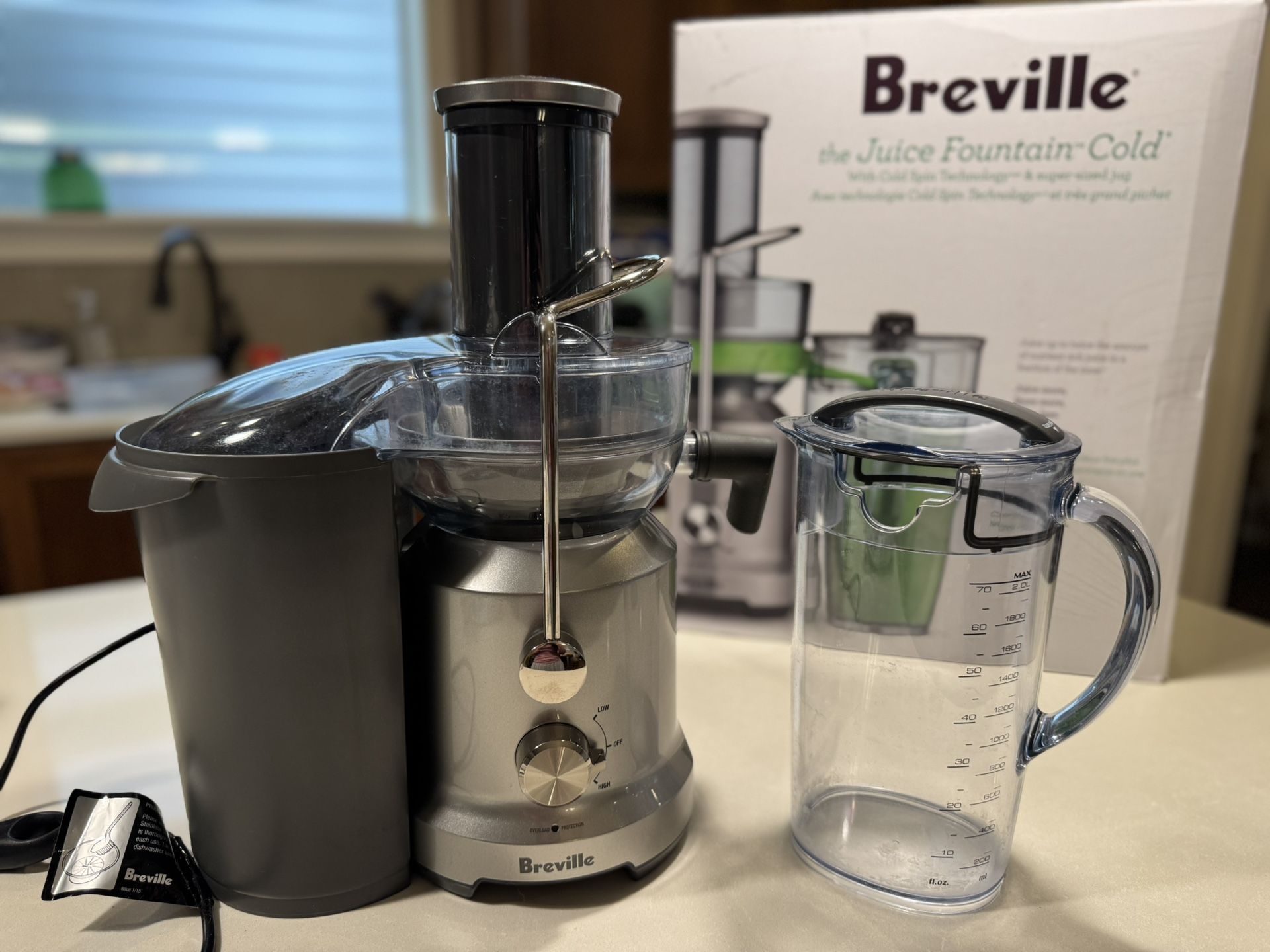 Breville - Juice Fountain Cold Electric Juicer - Silver