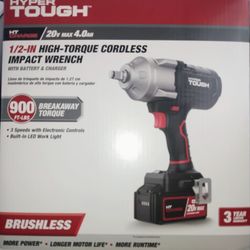 HYPER TOUGH 1/2IN 30V/4AH 900LB TORQUE IMPACT WRENCH 