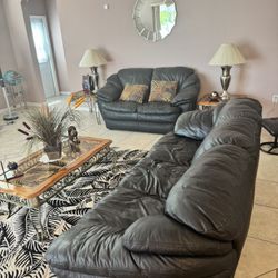 Full Leather Living Room Set