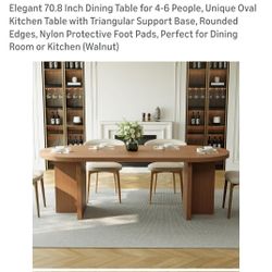 Elegant 70.8 Inch Dining Table 