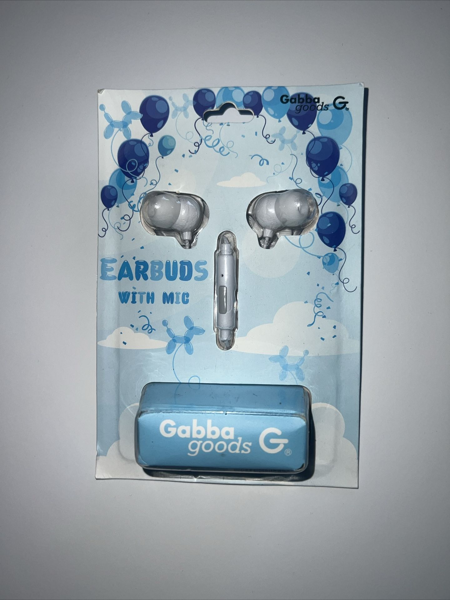 BALLOON ANIMAL DOG EARBUDS Headphones Gabba Goods with Mic Microphone Sealed NEW  