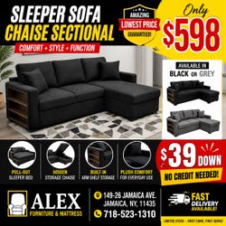 🔥 SLEEPER SOFA CHAISE SECTIONAL SALE 🔥