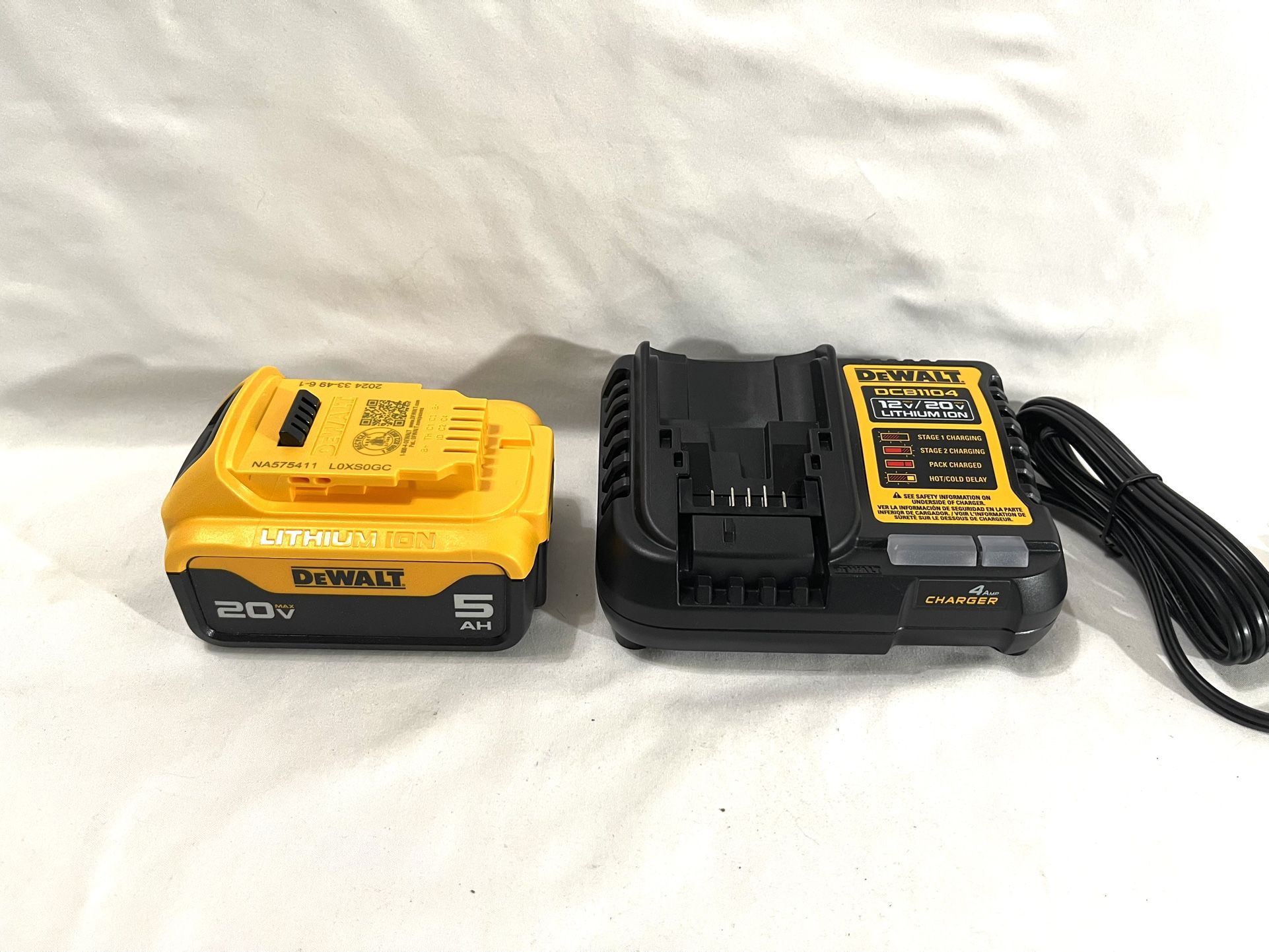 Brand New DeWalt 5Ah Battery and brand new charger