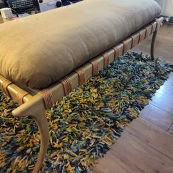 "Klismos" Style Bench with Sabre Legs 