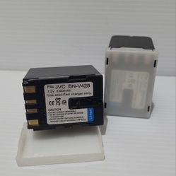 2Pack Battery  Fits JVC BN-V428 For JVC Camcorder Camera 7.2V 3300mAh.
