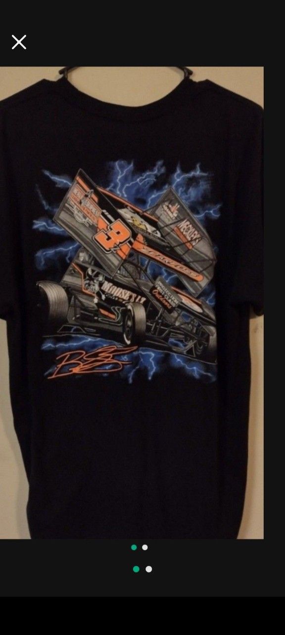 π₯ ONLY $20!! EX COND LG BLK BROCK ZEARFOSS #3Z OUTLAWS SHIRT