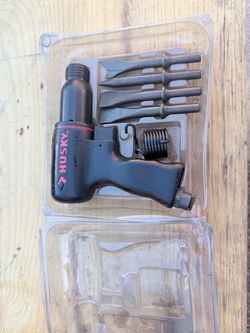 Husky Air Hammer with Chisel Attachments