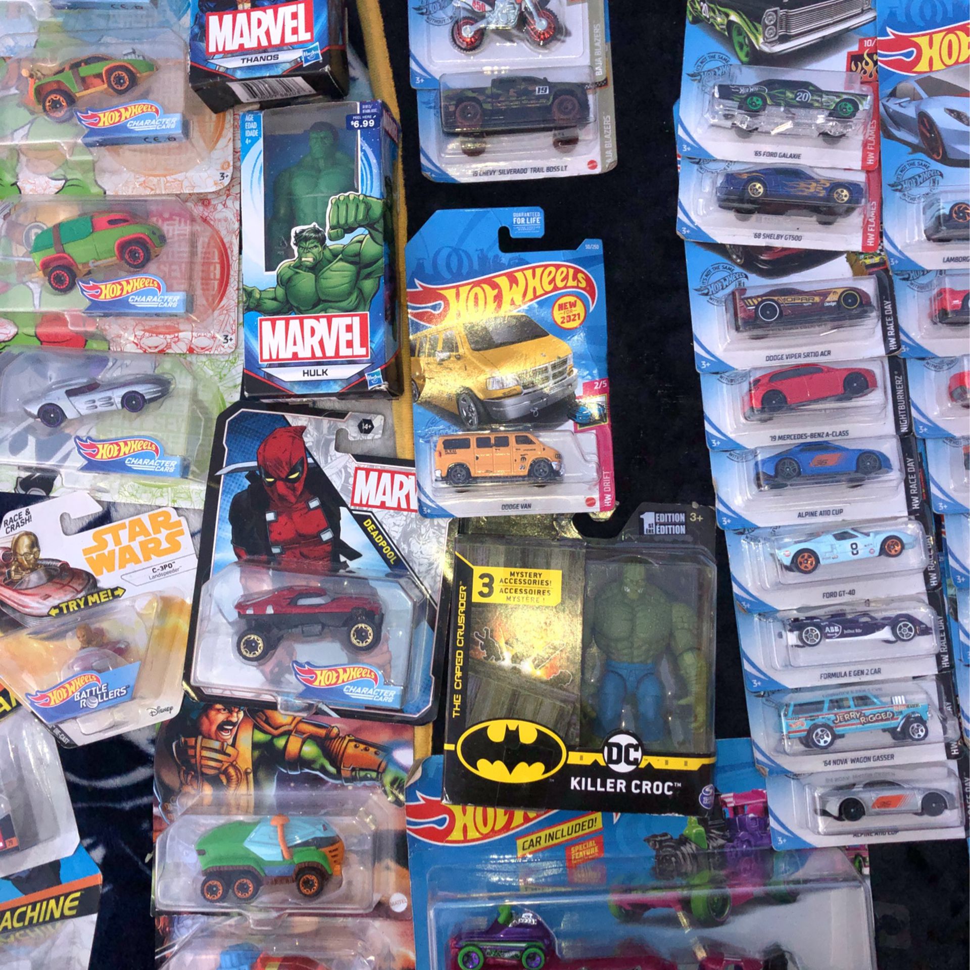 Tons Of Hot wheels, Match Box, Marvel And DC Items Still In Package And Some Not Mostly Collectors Items Not Toys