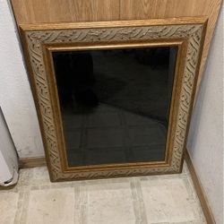 Antique Wood Frame With Glass