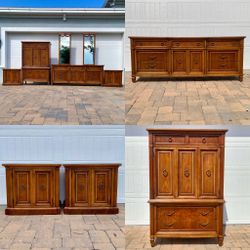 Vintage Thomasville Bedroom Set | MCM Dresser | Oak Chest | MCM Nightstands 