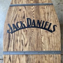 Handcrafted Jack Daniels wood barrel table