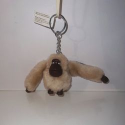 Kipling Keychain Charm Beige Monkey