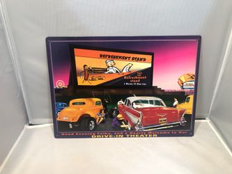 Drive in movie Collectable tin - 17w x 12h