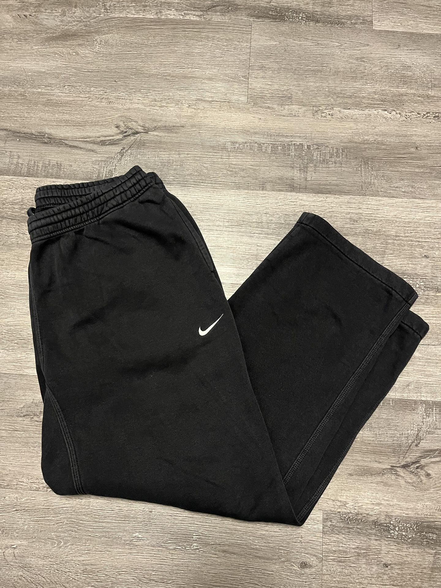 Vintage Y2K Nike Sweatpants—Baggy Wide Leg Travis Scott—Grunge Skater—Black L