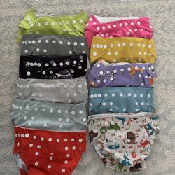 Set Of 11 Alvababy Cloth Diapers