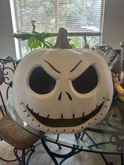 The Nightmare Before Christmas Jack Light Up 16" Plastic Pumpkin Decor