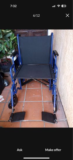 Wheelchair (Drive) blue heavy duty canvas material
