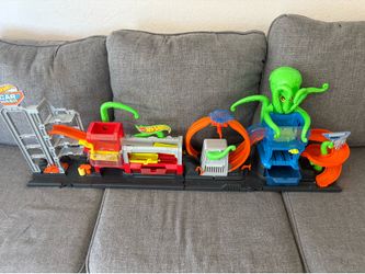 Hot Wheels Ultimate Octo Car Wash Track Playset w/ Water Loop Octopus Tentacle/ without cars