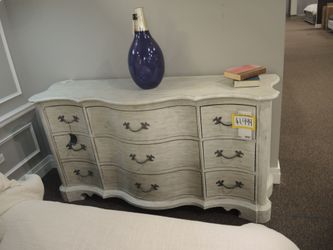 Bernhardt Mirabelle 9 Drawer Dresser - Whitewashed | Chest Of Drawers | Bureau