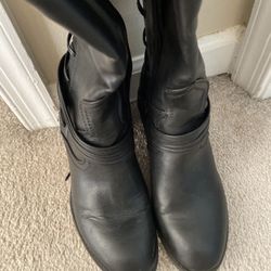 Size 8 M  Black Knee-High Boots 