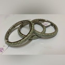 Lia Sophia Mint Green Honey Comb Enamel Stretch Bracelets