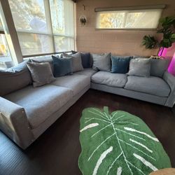 Modern Gray Modular Sectional Sofa – High End Couch!