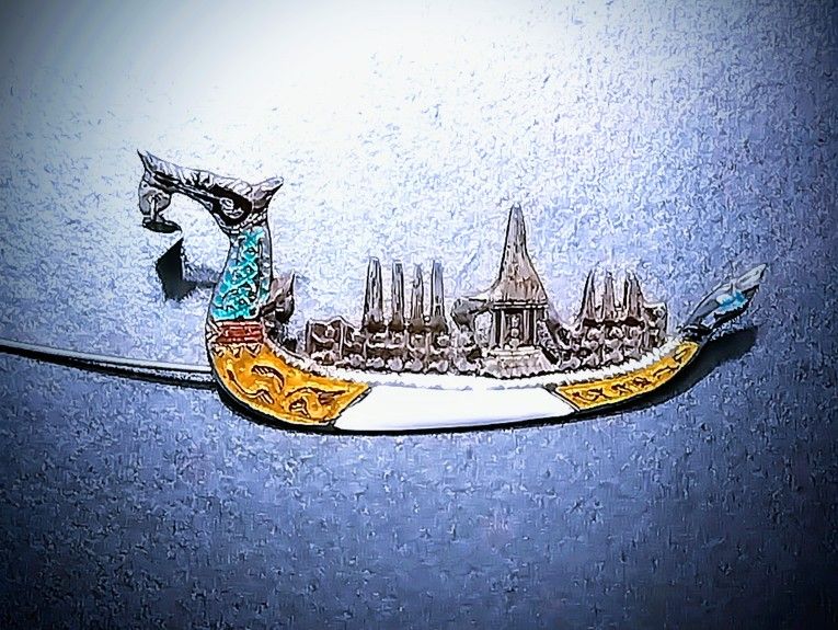 1940s "Siam" Brooch in STERLING SILVER