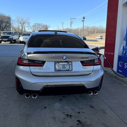 Bmw M340, 330, G80 Rear Spoiler, M Performance Style In Gloss Black 