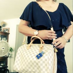 Speedy 30 Louise Vuitton Purse Genuine 