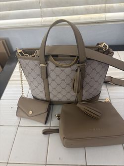 ANNE KLEIN MONOGRAM TOTE BAG