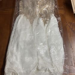 Gold and White Dress