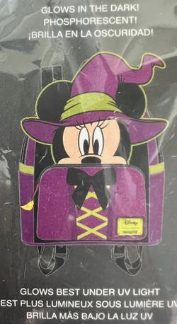 Minnie Mouse Witch Glow In The Dark Backpack 