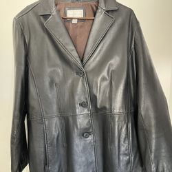 Leather Coat,  Black XLarge, Lambskin