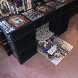 Solids Wood, Art Deco , One Of A Kind Handcrafted Shelving Unit 