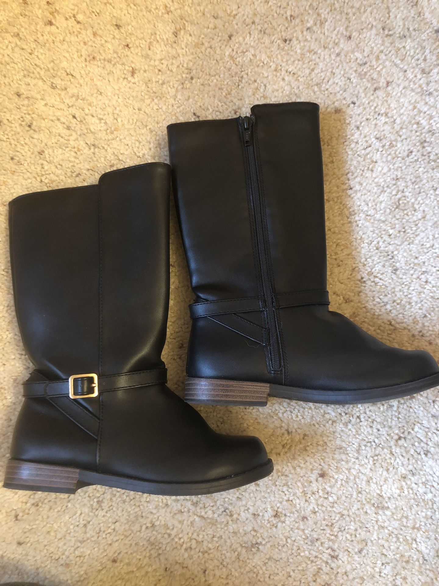 Gymboree Tall Black Boot Girl Size 13 Worn Once!