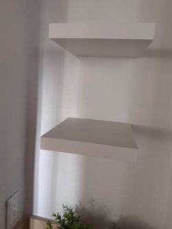 Like new 2 Floating Shelves for Wall 10 Inch Square Shelves with Invisible Brackets