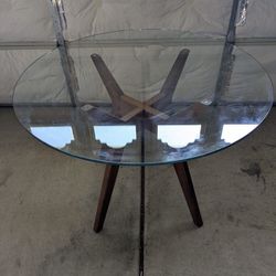 Round Glass Top Table 