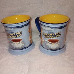 Two Vintage Polar Express Creamy Hot Chocolate Coffee Mug - Warner Brothers
