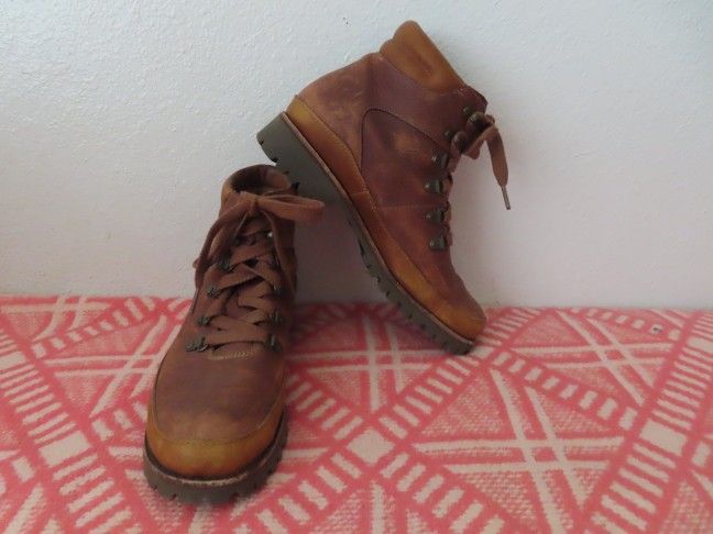 Chaco Boots Womens Fields WP Ankle Booties Brown Leather Round - Main Image