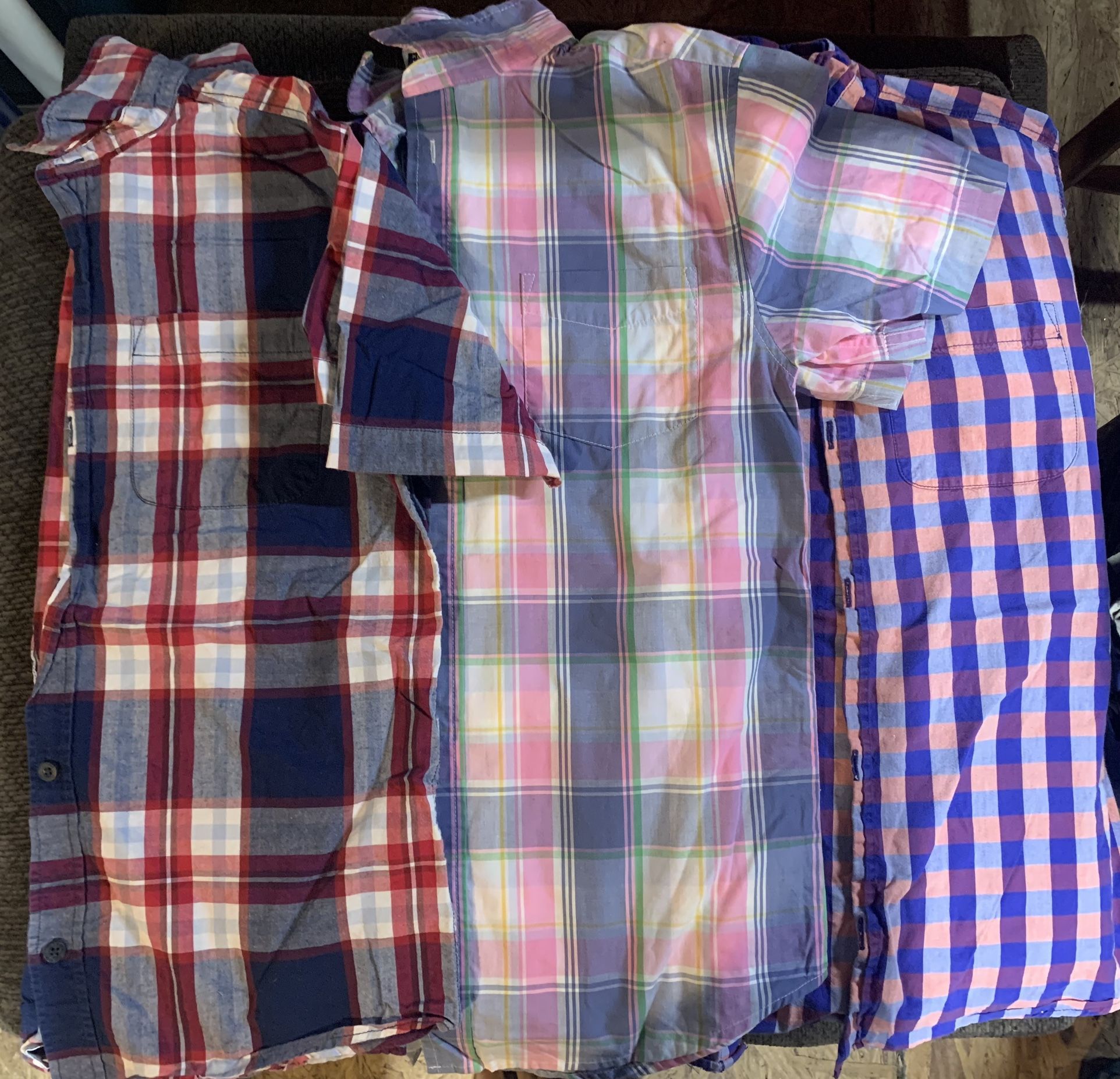 3 Old Navy XL 14-16 Boys Short Sleeve Button Ups