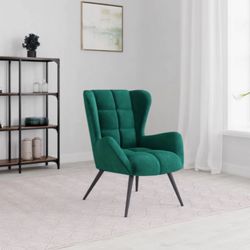 VELVET GREEN ACCENT CHAIR