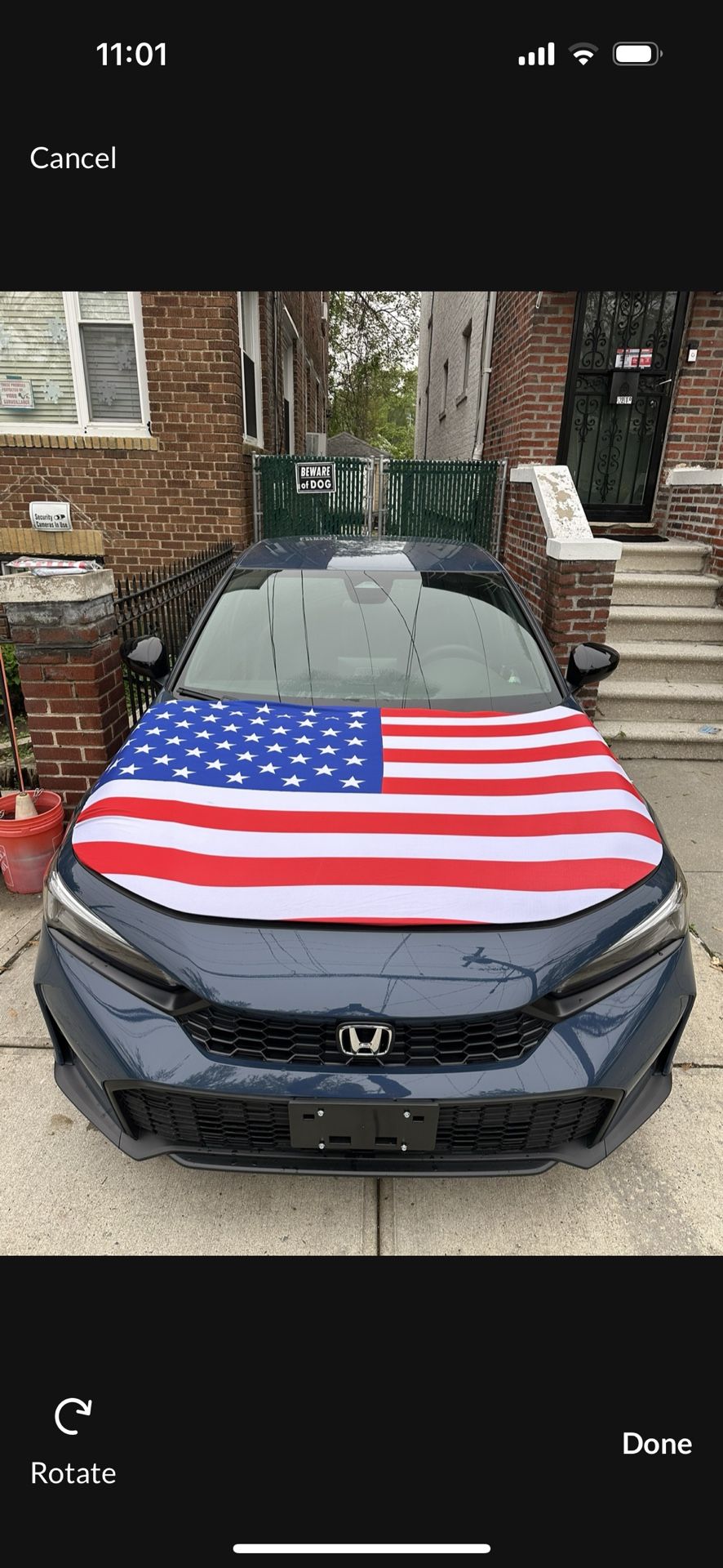 USA Flag car Hood Fits all Cars