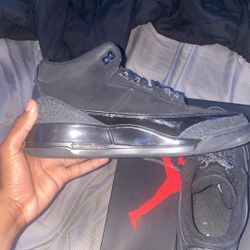 All Black Jordan 3s