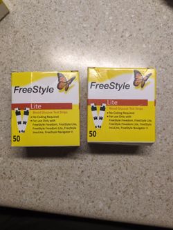 FreeStyle Lite Blood Glucose Test Strips – 100 Count Total (2 Packs of 50)