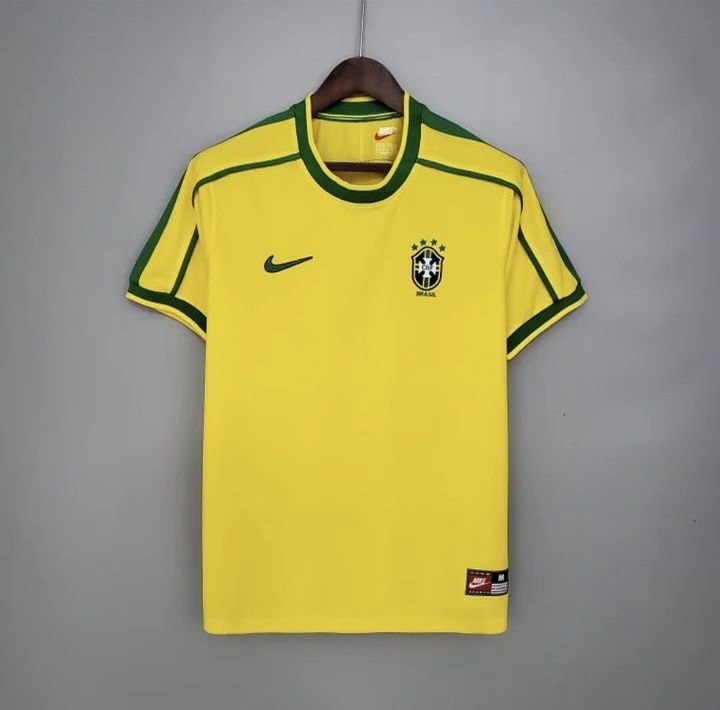 1998 Retro Brazil Soccer Jersey Home