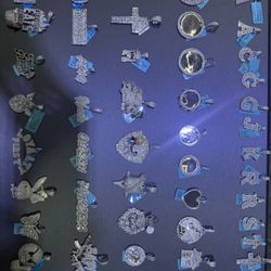 Silver With Moissniate Charms!! Good Price!! Visit Store 