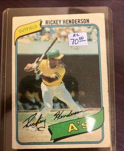 1980 Topps Baseball Rickety Henderson Card