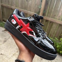Bapesta Shark Black Shoes 