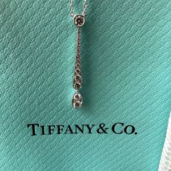 Tiffany & Co. Platinum And Diamond Jazz Pendant Necklace