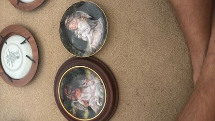 “Heaven’s Little Sweethearts” Collector Plates w/ Wooden Display Frames